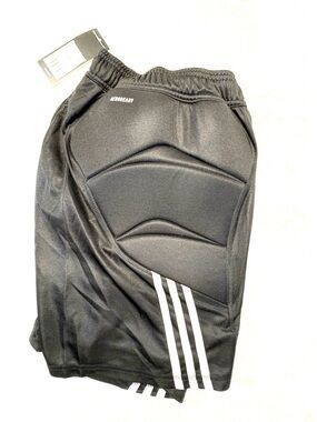 Adidas Black Padded Goalie Shorts Size Small NWT